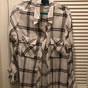 1x plaid blouse